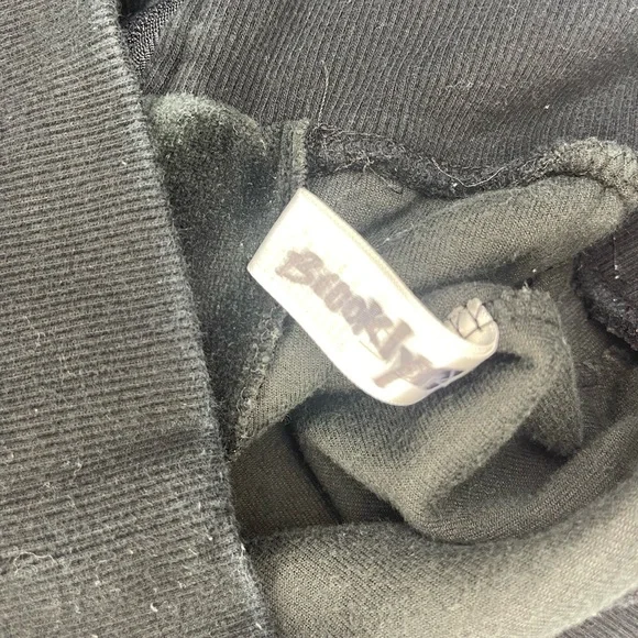 Marc Ecko Red by Marc Ecko Velour Zip Hoodie Black Pink Logo Girls M - Picture 6 of 6